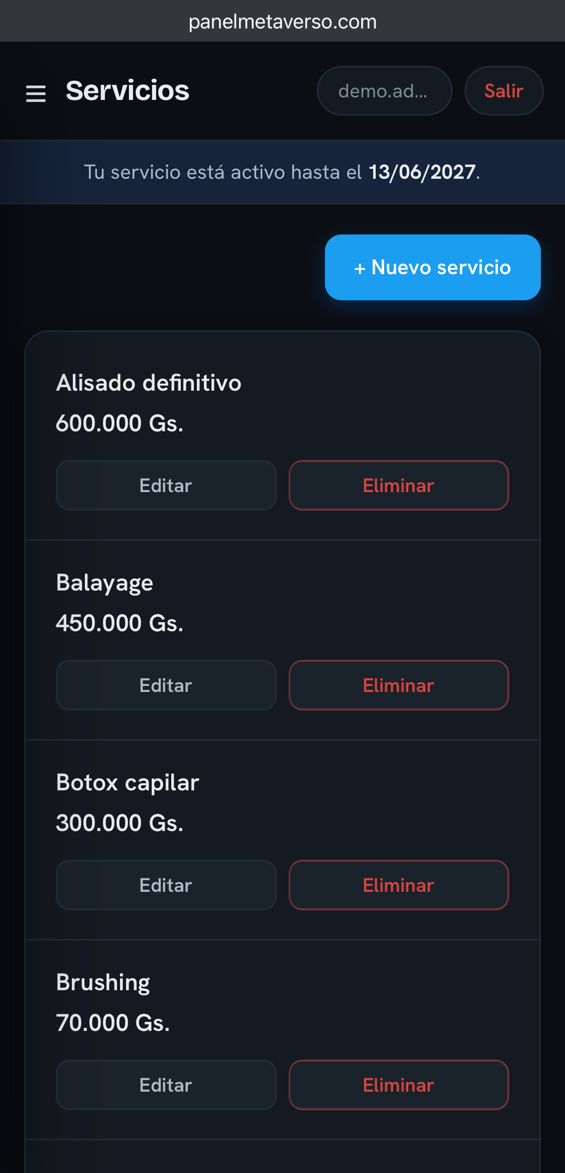 Servicios personalizados